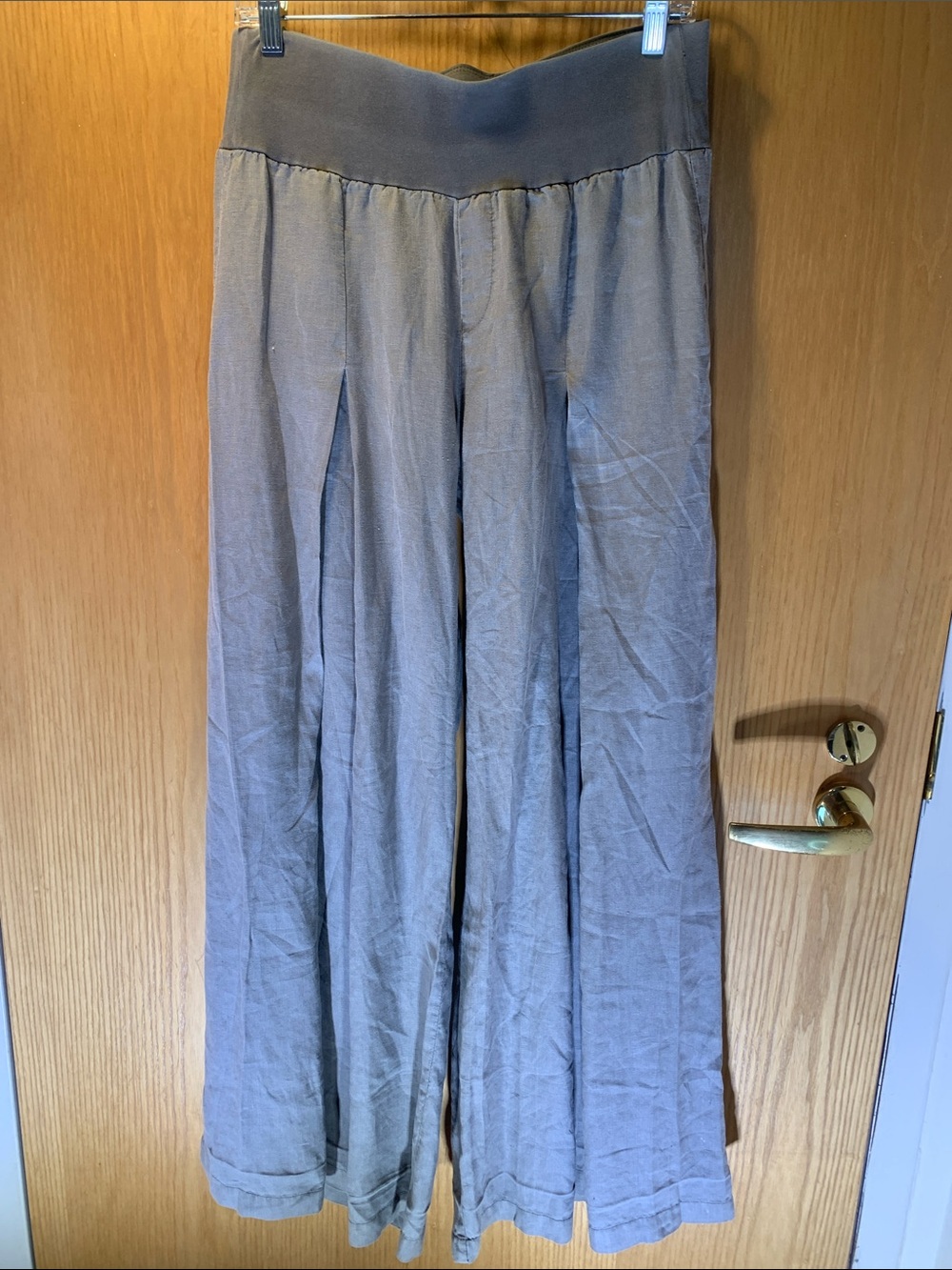 Wide-Leg High-Waist Women’s Pants in Gray